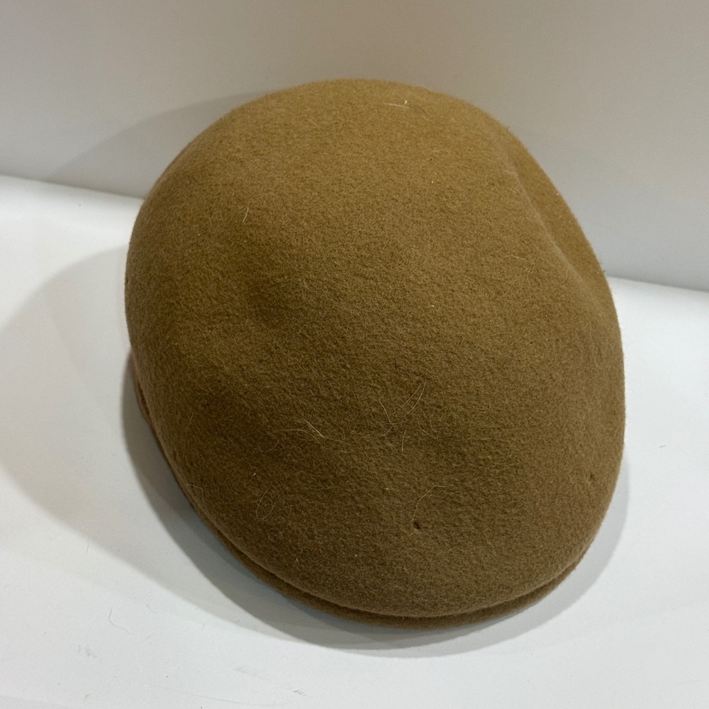 Huckel Camel Tan 100% Wool Felt Beret Hat Made in Czech Republic Size Small